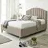Henrik Single Arlington Fabric Bed Frame - Cream