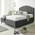 Henrik Single Arlington Fabric Bed Frame - Grey