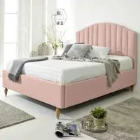Henrik Single Arlington Fabric Bed Frame - Pink