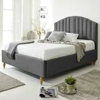 Henrik Small Double Arlington Fabric Bed Frame - Grey