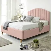 Henrik Small Double Arlington Fabric Bed Frame - Pink