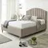 Henrik Super King Size Arlington Fabric Bed Frame - Cream