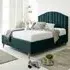 Henrik Super King Size Arlington Fabric Bed Frame - Green