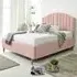 Henrik Super King Size Arlington Fabric Bed Frame - Pink