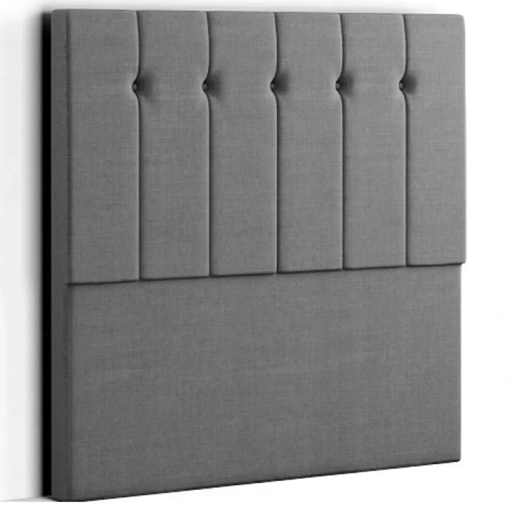 Highland Double Floor Standing Headboard - Grey, Linen