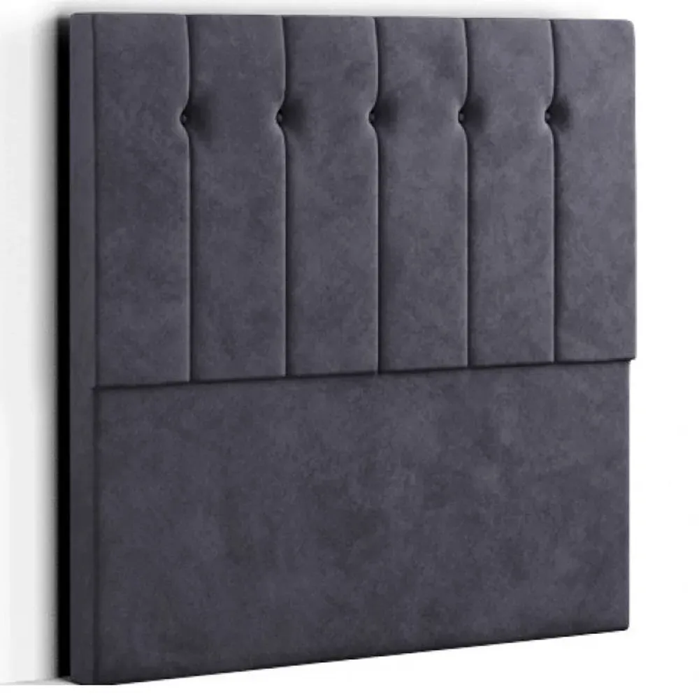 Highland Double Floor Standing Headboard - Grey, Plush