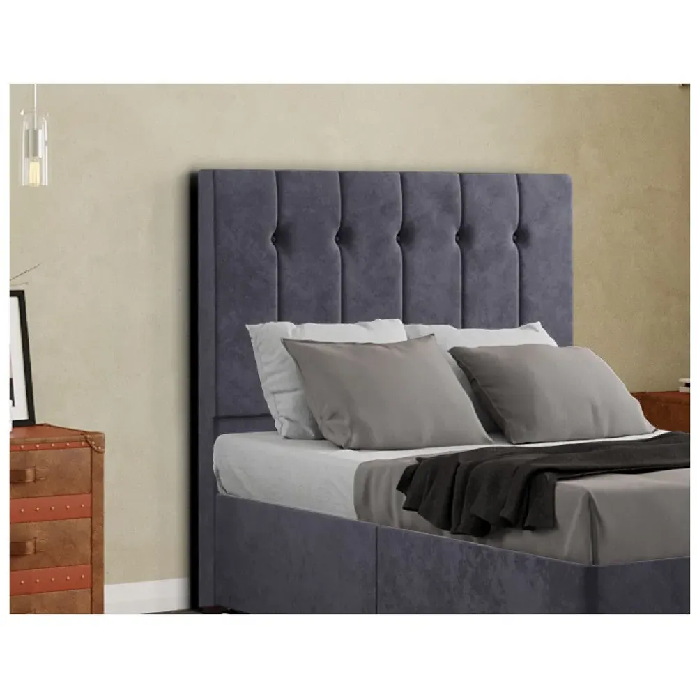 Highland Double Floor Standing Headboard - Grey, Plush