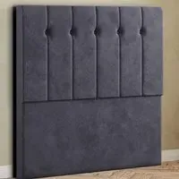 Highland Double Floor Standing Headboard - Grey, Plush