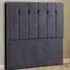 Highland Double Floor Standing Headboard - Grey, Plush
