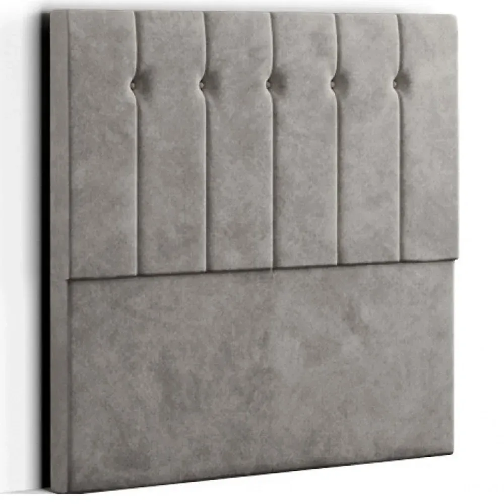 Highland Double Floor Standing Headboard - Silver, Plush