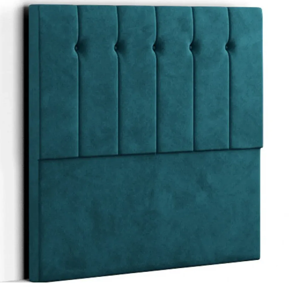 Highland Single Floor Standing Headboard - Green, Plush