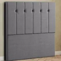 Highland Single Floor Standing Headboard - Grey, Linen