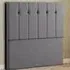 Highland Single Floor Standing Headboard - Grey, Linen