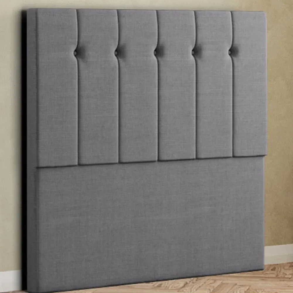 Highland Single Floor Standing Headboard - Grey, Linen