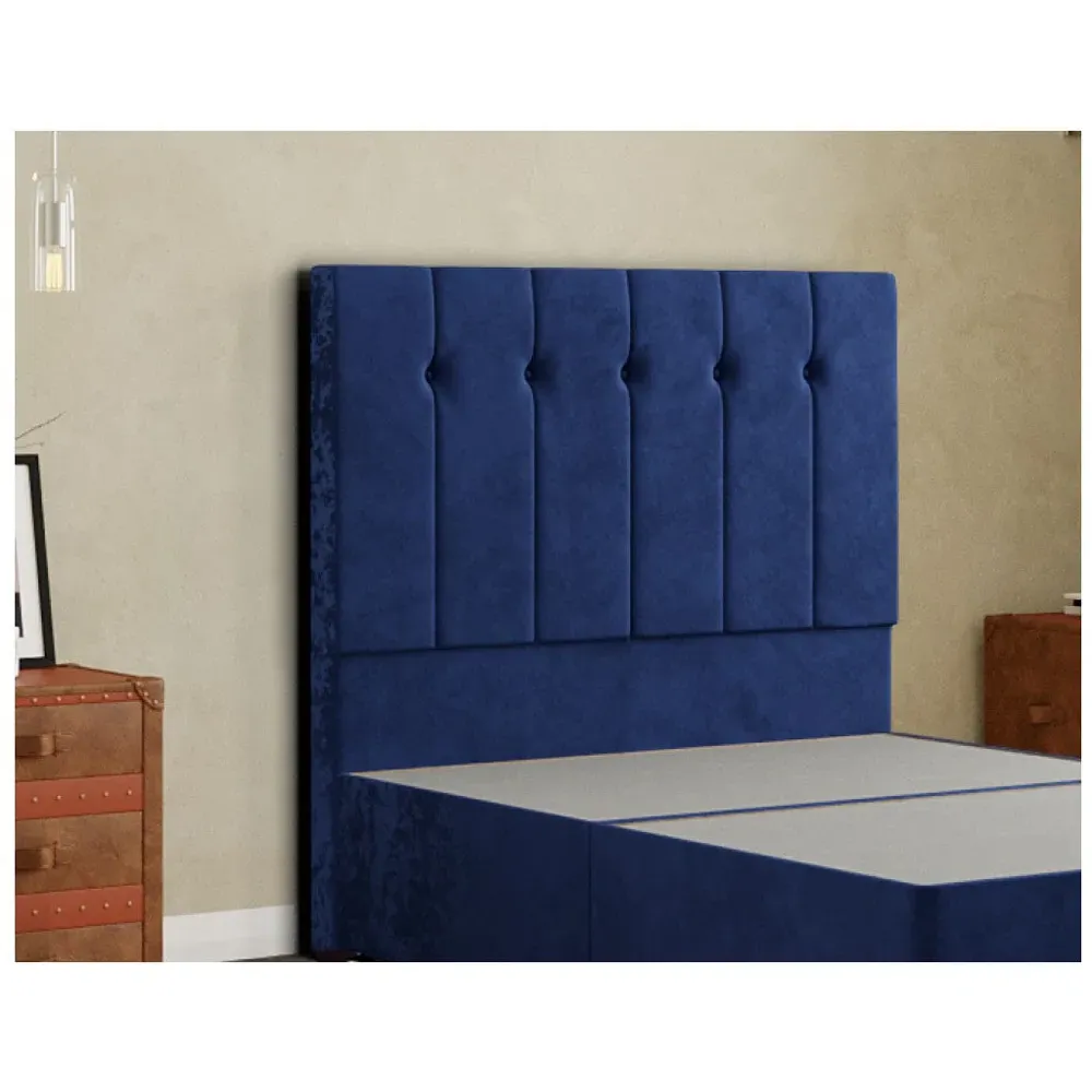 Highland Single Floor Standing Headboard - Navy, Plush