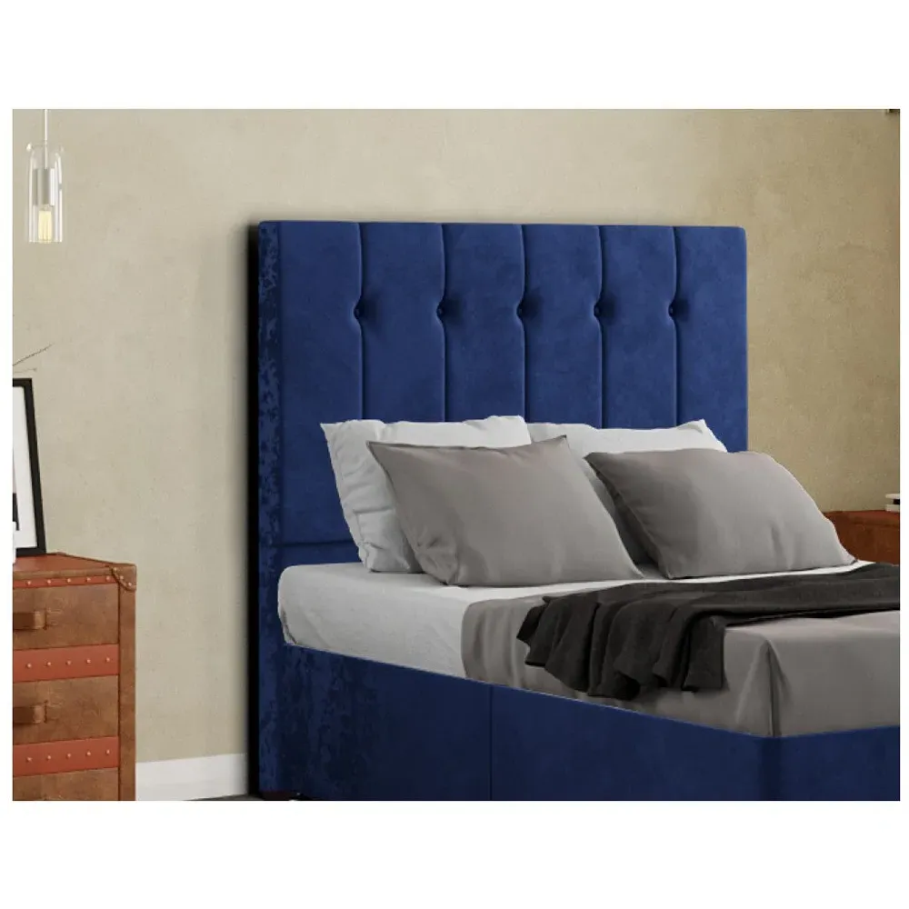 Highland Single Floor Standing Headboard - Navy, Plush