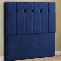 Highland Single Floor Standing Headboard - Navy, Plush