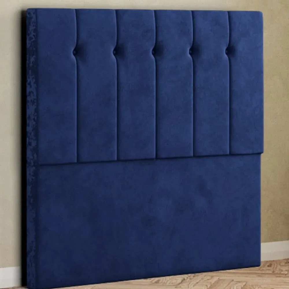 Highland Single Floor Standing Headboard - Navy, Plush