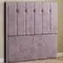 Highland Single Floor Standing Headboard - Pink, Plush