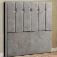 Highland Single Floor Standing Headboard - Silver, Plush