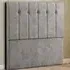 Highland Single Floor Standing Headboard - Silver, Plush