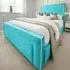 Arring King Size Bed Frame with Headboard - Blue, Velvet