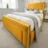 Arring Super King Bed Frame with Headboard - Orange, Velvet