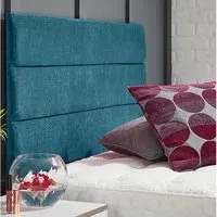 Bliss King Size Strutted Headboard - Teal, Naples Fabric
