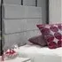 Bliss Single Strutted Headboard - Silver, Naples Fabric