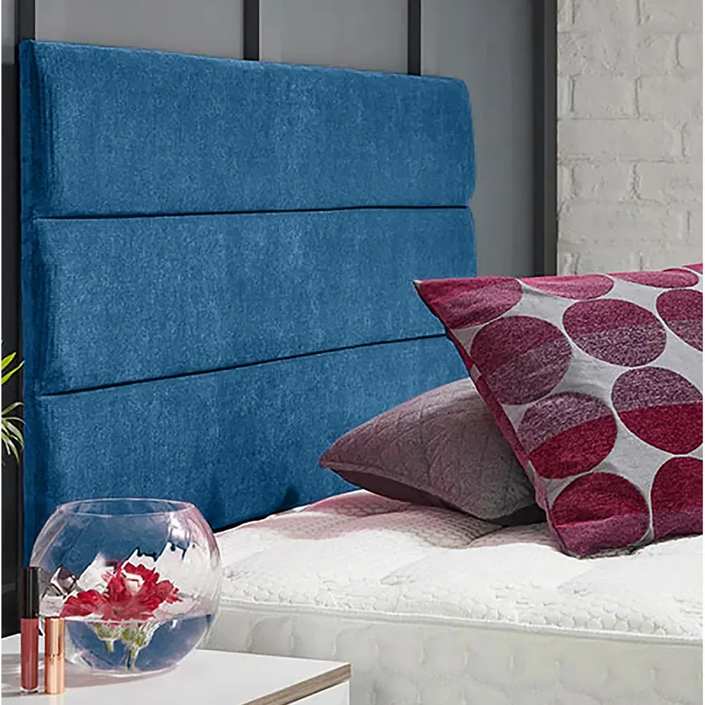 Bliss Small Single Strutted Headboard - Blue, Naples Fabric image
