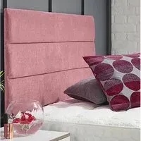Bliss Small Single Strutted Headboard - Pink, Naples Fabric