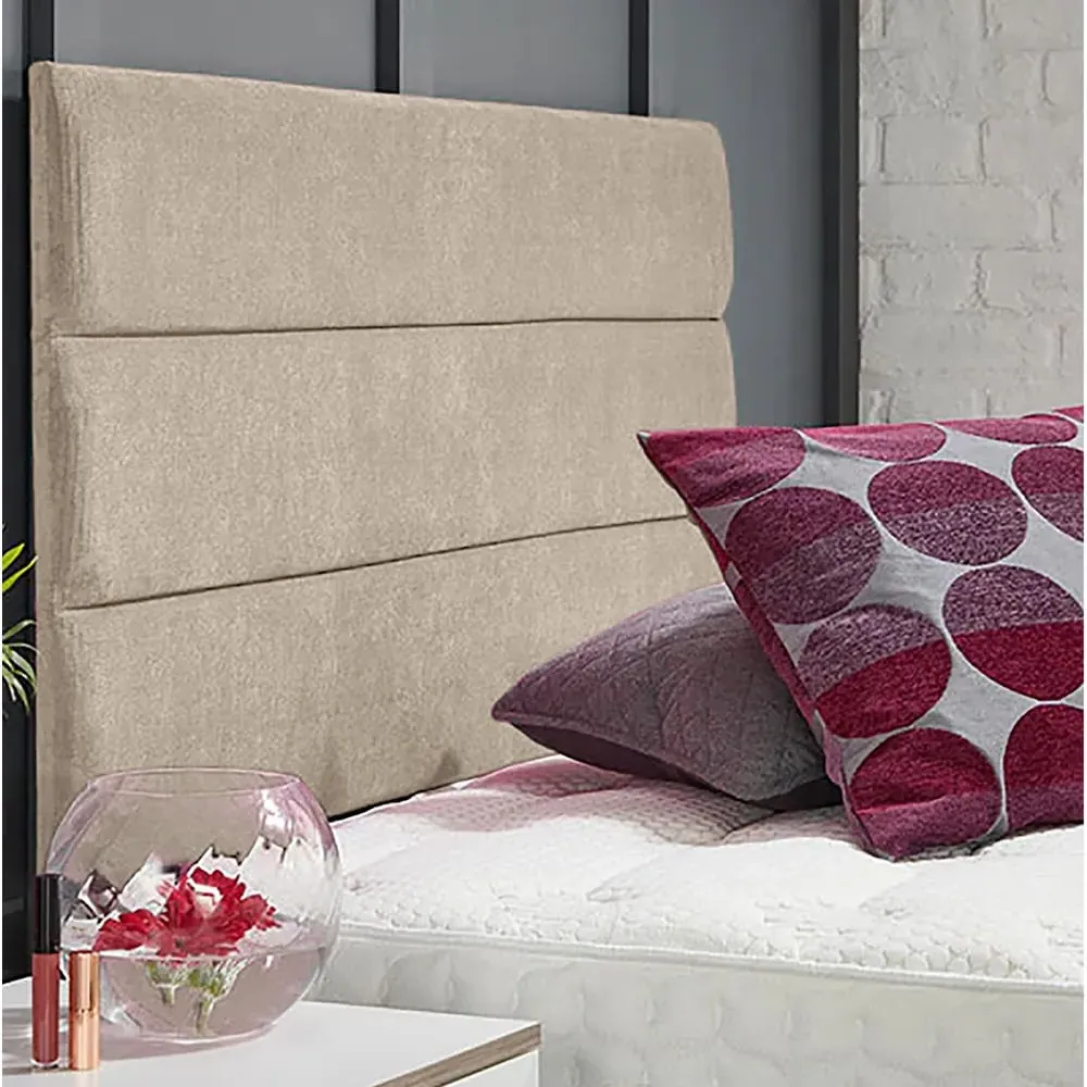 Bliss Super King Size Strutted Headboard - Cream, Naples Fabric