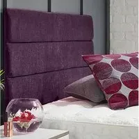 Bliss Super King Strutted Headboard - Purple, Naples Fabric