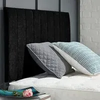 Canter Double Strutted Headboard - Black, Naples Fabric