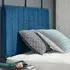 Canter Double Strutted Headboard - Blue, Naples Fabric