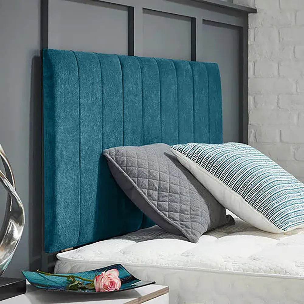 Canter King Size Strutted Headboard - Teal, Naples Fabric