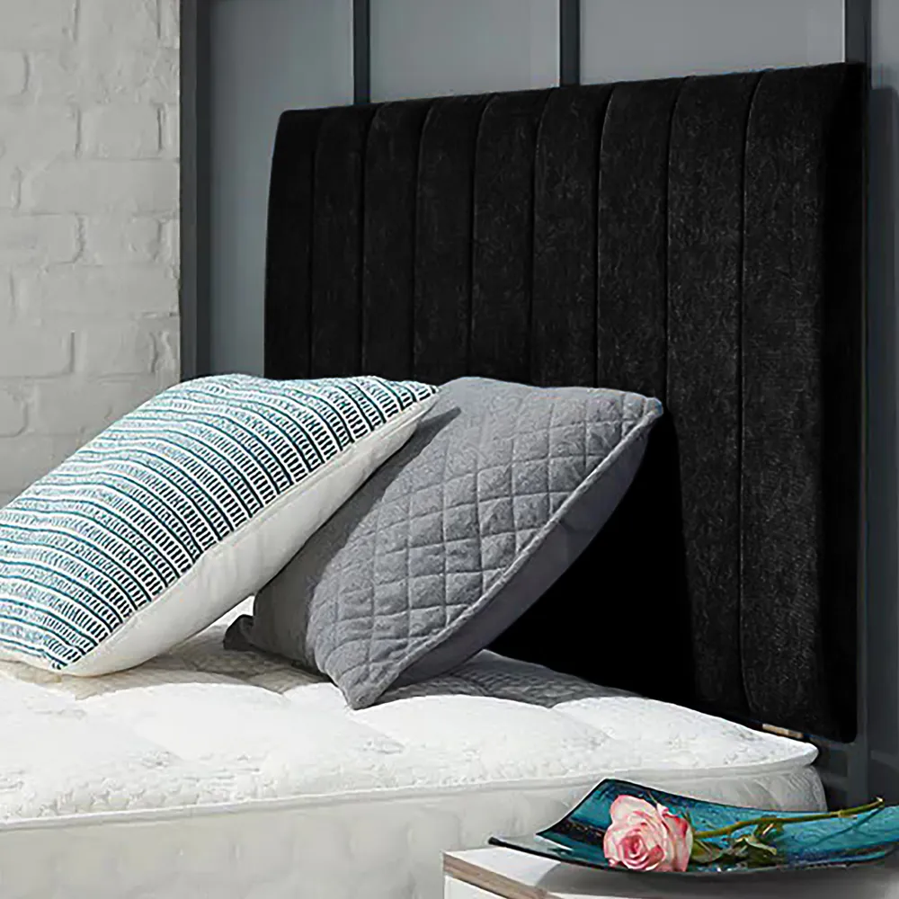 Canter Single Strutted Headboard - Black, Naples Fabric image