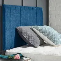 Canter Single Strutted Headboard - Blue, Naples Fabric