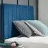 Canter Single Strutted Headboard - Blue, Naples Fabric
