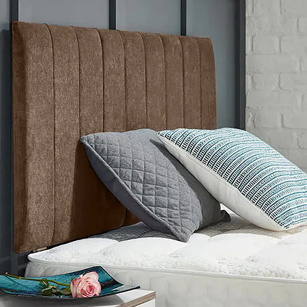 Canter Small Double Strutted Headboard - Mink, Naples Fabric