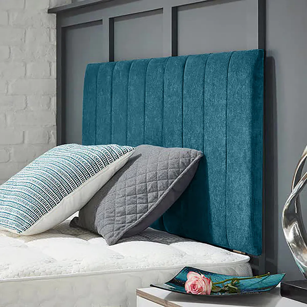 Canter Small Single Strutted Headboard - Teal, Naples Fabric