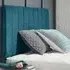 Canter Super King Size Strutted Headboard - Teal, Naples Fabric