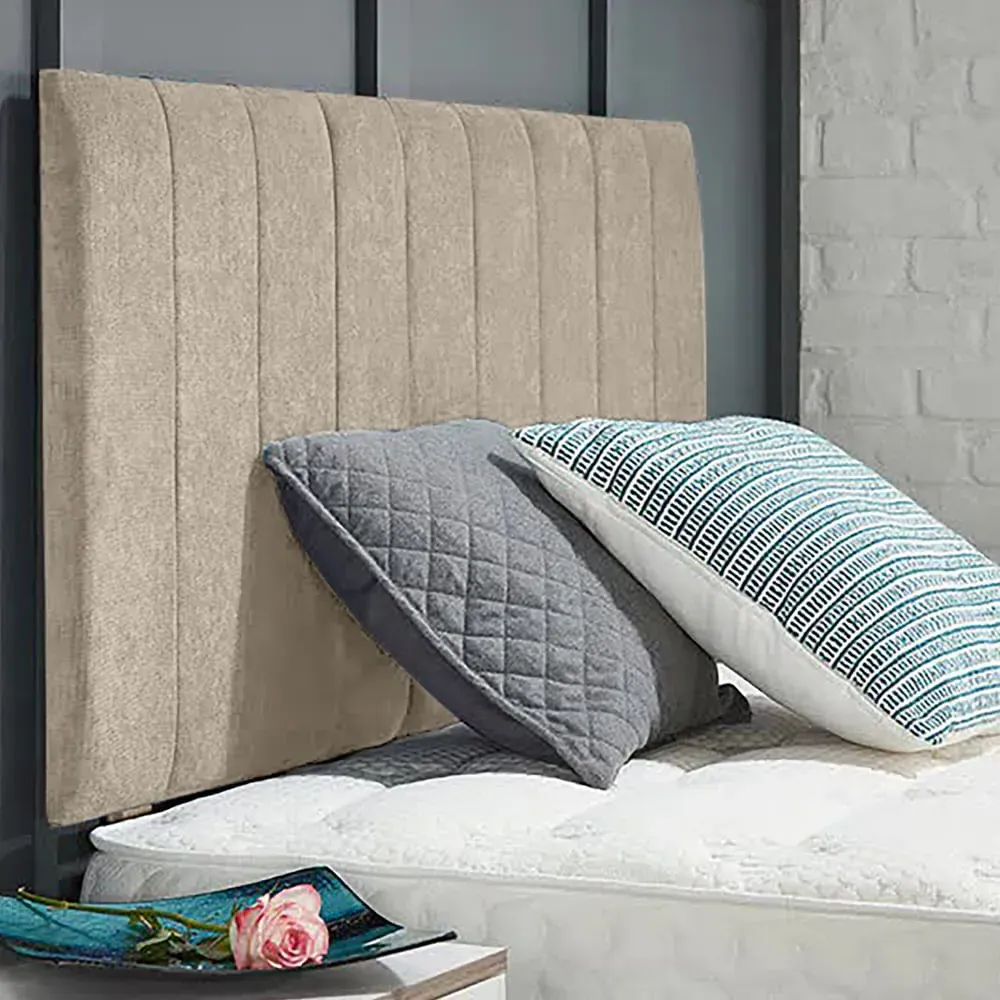 Canter Super King Strutted Headboard - Cream, Naples Fabric