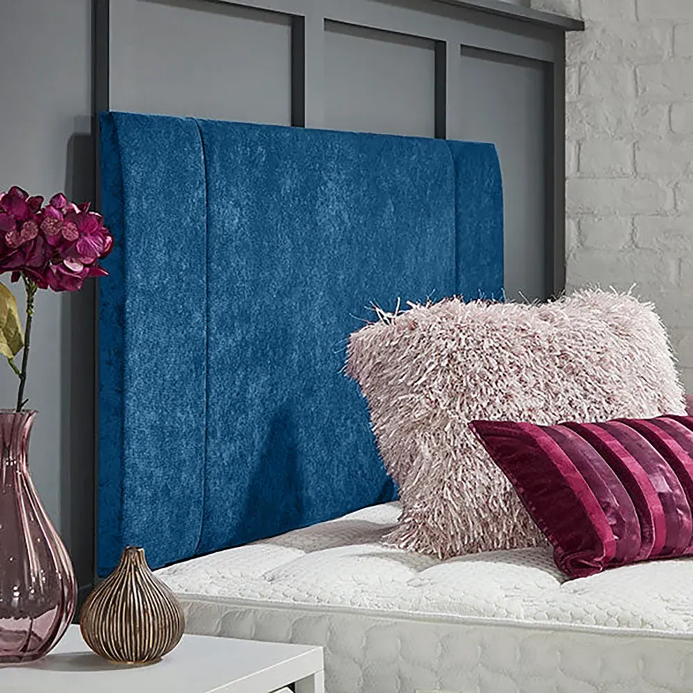 Charles Double Strutted Headboard - Blue, Naples Fabric