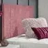Charles King Size Strutted Headboard - Pink, Naples Fabric