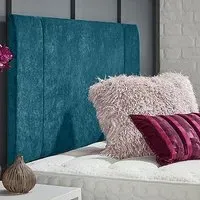 Charles Small Double Strutted Headboard - Teal, Naples Fabric