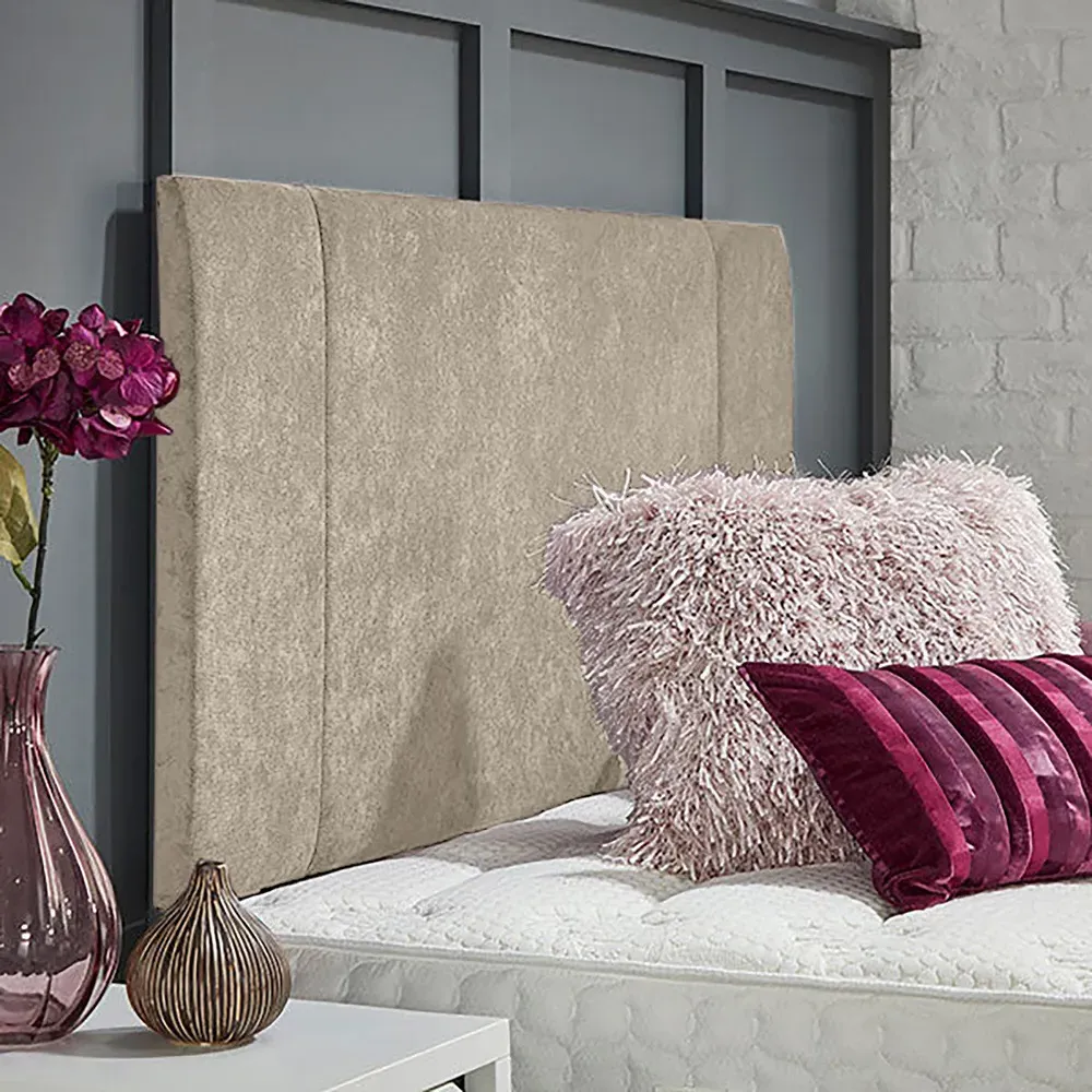 Charles Small Single Strutted Headboard - Cream, Naples Fabric