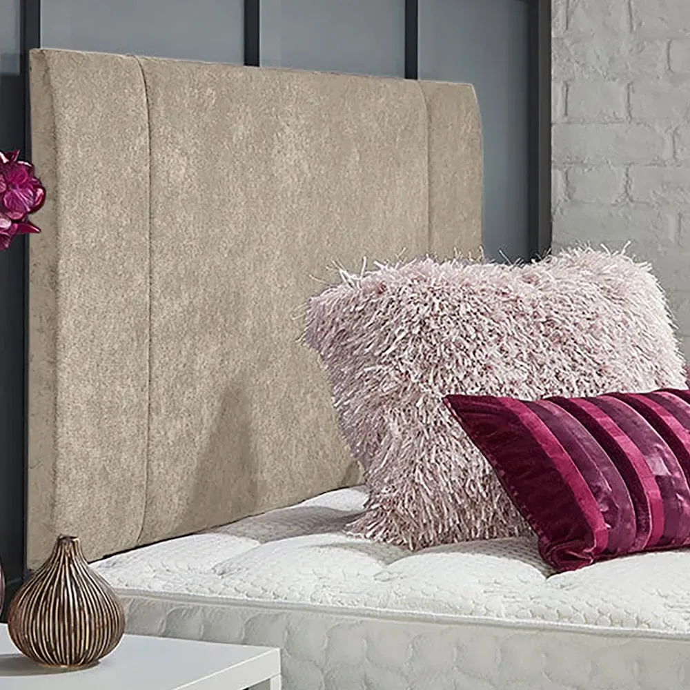 Charles Small Single Strutted Headboard - Cream, Naples Fabric image