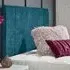 Charles Small Single Strutted Headboard - Teal, Naples Fabric