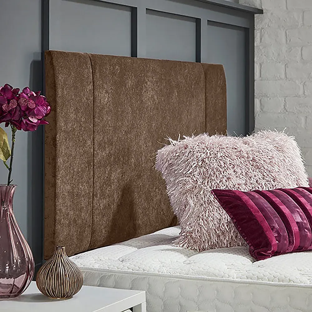 Charles Super King Size Strutted Headboard - Mink, Naples Fabric